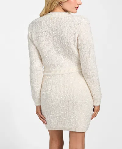 Guess Women's Aomori Tape Detail V-neck Sweater In White