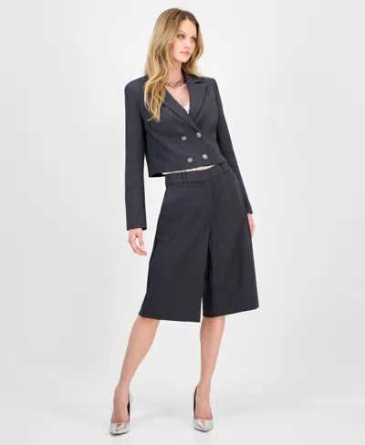 Guess Women's Joandra Double-breasted Cropped Blazer In Black