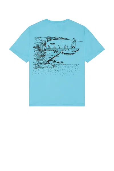 Bode Laketown Graphic T-shirt In Blue