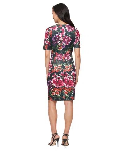 Sl Fashions Women's Cutout Neck Dress In Multi