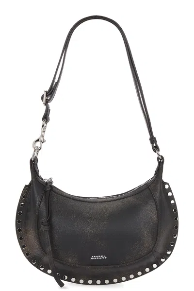 Isabel Marant Oskan Moon Stud-embellished Leather Shoulder Bag In Brown