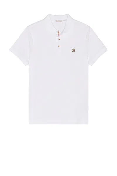 Moncler Double Logo Patch Cotton T-shirt In White