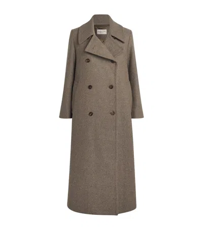 Johnstons Of Elgin Wool The Great Coat In Brown