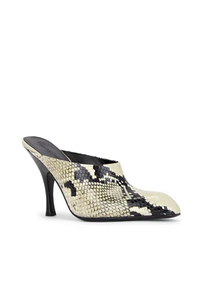 Khaite Colt 100 Python-effect Leather Mules In Neutral