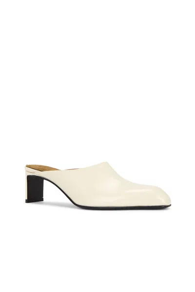 Khaite Leather Heeled Mules In White