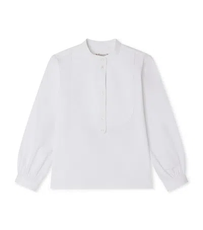Bonpoint Cotton Bib-collar Shirt In White