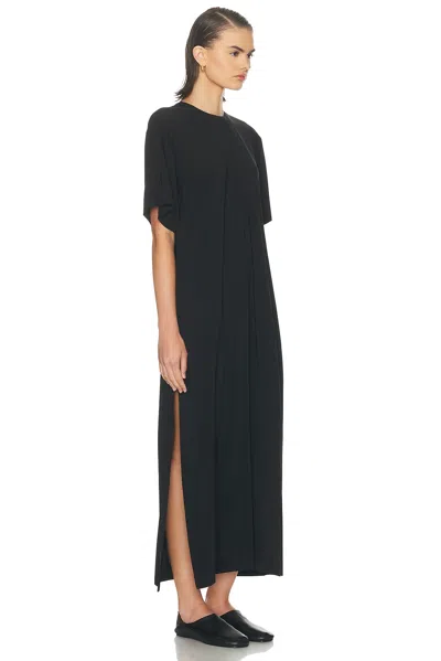St Agni Crepe De Chine Maxi Dress In Black