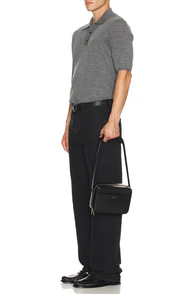 Saint Laurent Camera Case In Smooth Leather In Black
