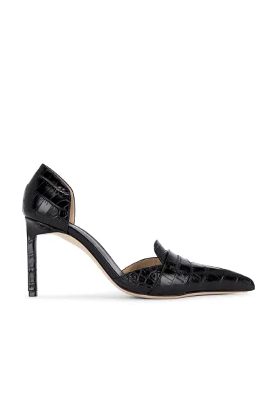 Tom Ford Shiny Stamped Crocodile Leather Eva Dorsay Pump In Black