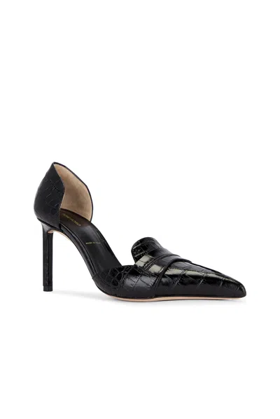 Tom Ford Shiny Stamped Crocodile Leather Eva Dorsay Pump In Black