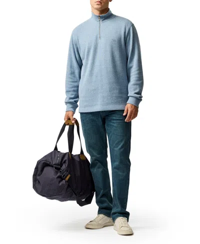 Rodd & Gunn Fortrose 1/4 Zip Knit In Blue