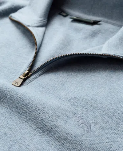 Rodd & Gunn Fortrose 1/4 Zip Knit In Blue