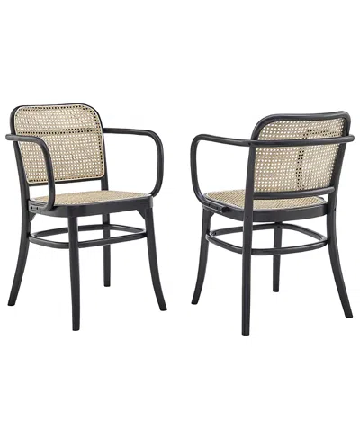 Modway Winona Wood Dining Chair, Set Of 2 In Multi