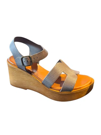 Btu By Bertuchi Women's Bella Wedge Sandal In Grey In Gray