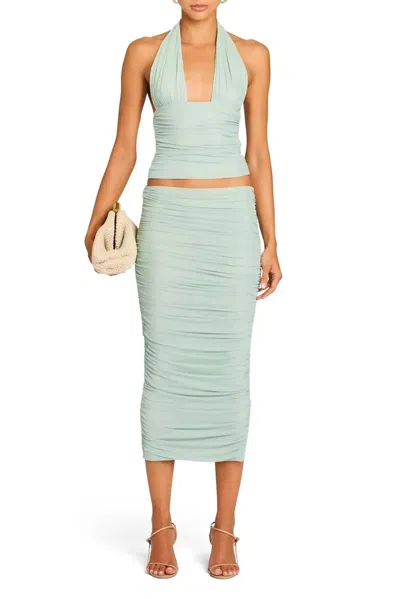 Ser.o.ya Pia Mesh Midi Skirt In Frosted Sea In Green