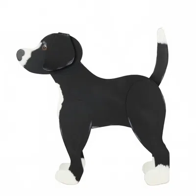 Round Top Display Dog Decor In Black In Black
