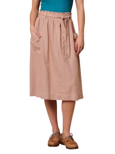 Sundry High Waisted A Line Cargo Skirt In Almond In Multi