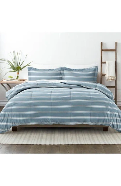 Homespun Premium Ultra Soft Soft Stripe Reversible Down-alternative Comforter In Multi