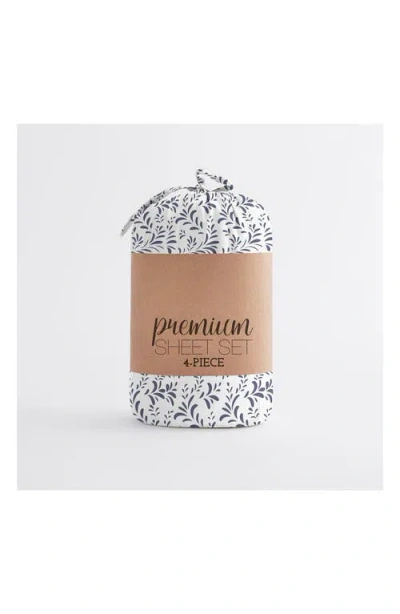 Homespun Premium Ultra Burst Of Vines Pattern 4-piece Bed Sheets Set In Multi