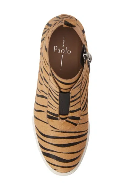 Linea Paolo Anna Genuine Calf Hair Wedge Sneaker In Brown