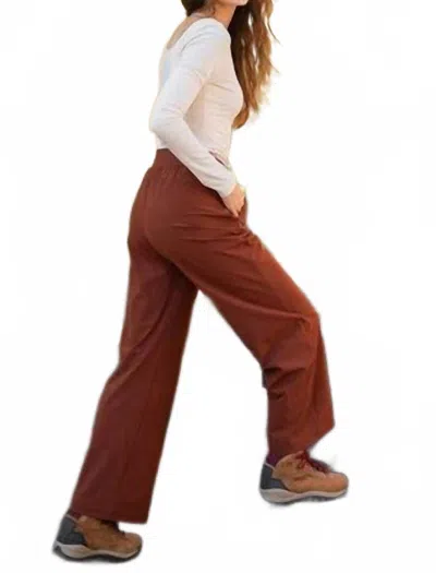 Rae Mode Straight Windbreaker Pants In Burgundy In Burgundy