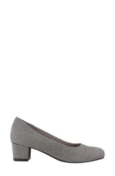 David Tate Suave Womens Padded Insole Canvas Pumps In Silver