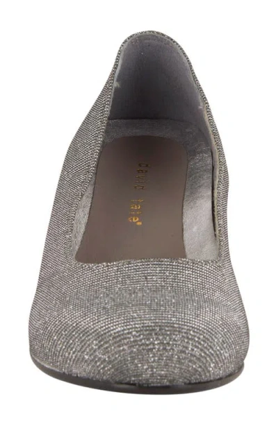 David Tate Suave Womens Padded Insole Canvas Pumps In Silver