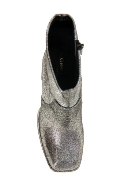 Kenneth Cole New York Block Heel Stretch Bootie In Silver