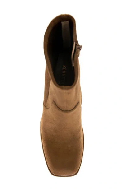 Kenneth Cole New York Block Heel Stretch Bootie In Brown