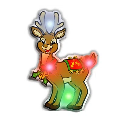 Blinkee Rudolph The Reindeer Flashing Body Light Lapel Pins In Multi