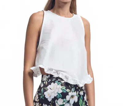 Kika Vargas Lili Sleeveless Top In White In White