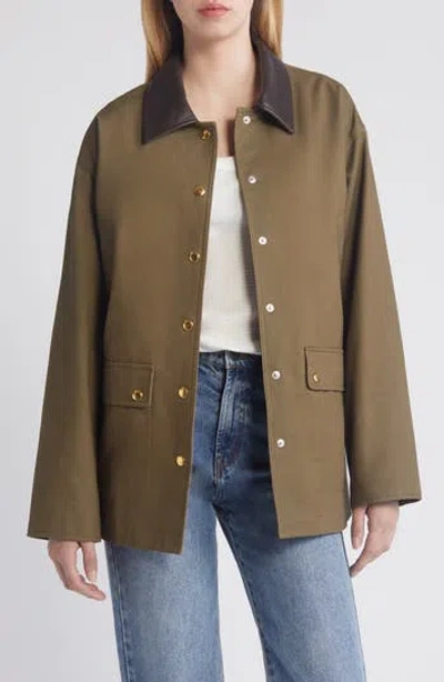 Rag & Bone Khaki Cassidy Cotton Jacket In Green
