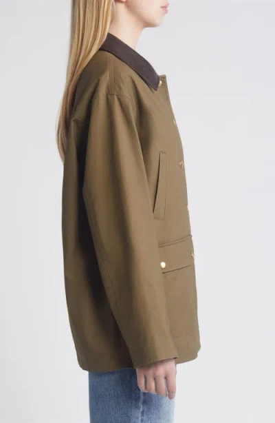 Rag & Bone Khaki Cassidy Cotton Jacket In Green