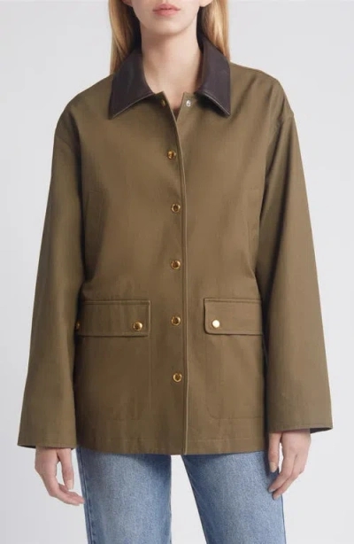 Rag & Bone Khaki Cassidy Cotton Jacket In Green