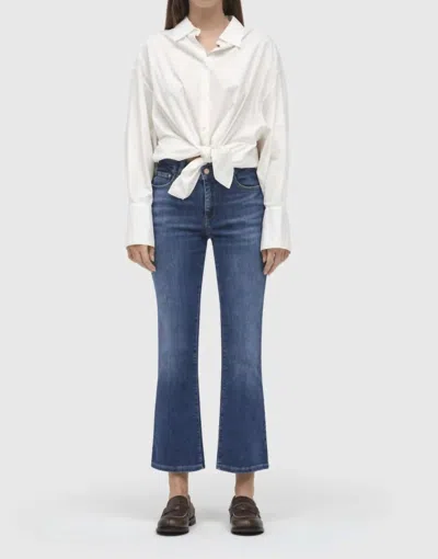 Mac Jeans Dream Kick Authentic Flare Kick Jeans In Outworn Blue Basic In Blue