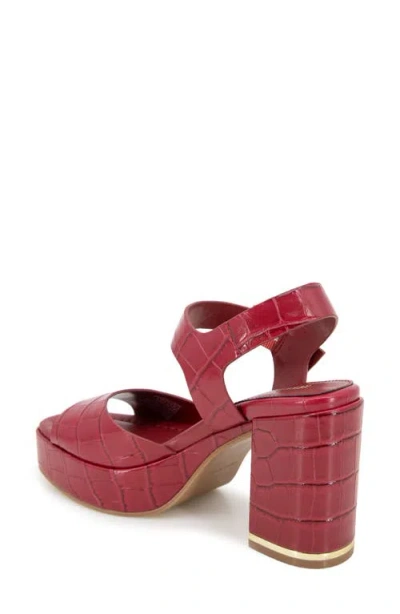 Kenneth Cole Darla Ankle Strap Platform Sandal In Red