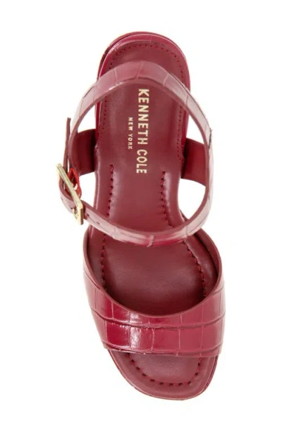 Kenneth Cole Darla Ankle Strap Platform Sandal In Red