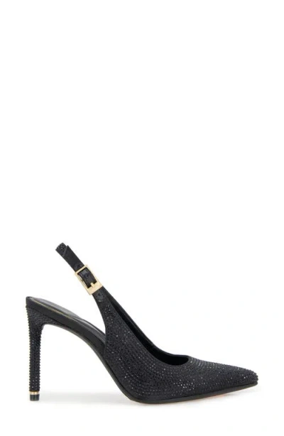 Kenneth Cole Quinnly Crystal Slingback Pointed Toe Pump In Black