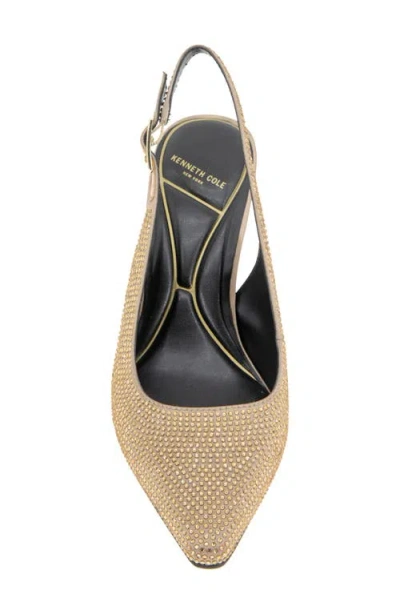 Kenneth Cole Quinnly Crystal Slingback Pointed Toe Pump In Neutral