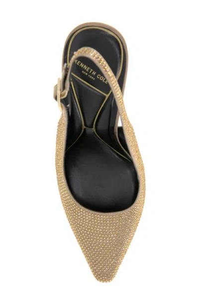 Kenneth Cole Quinnly Crystal Slingback Pointed Toe Pump In Neutral
