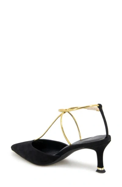 Kenneth Cole Umi T-strap Pointed Toe Pump In Black