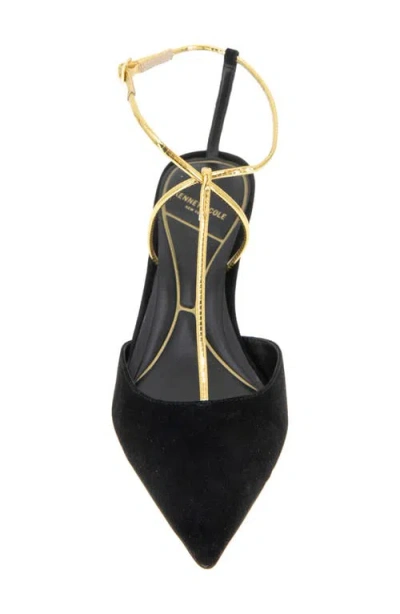 Kenneth Cole Umi T-strap Pointed Toe Pump In Black