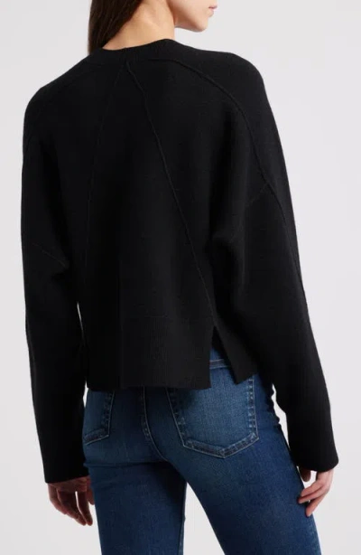 Rag & Bone Bridget Crewneck Wool Blend Sweater In Black