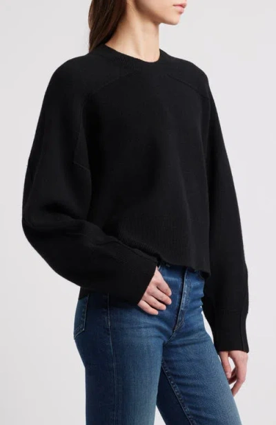 Rag & Bone Bridget Crewneck Wool Blend Sweater In Black