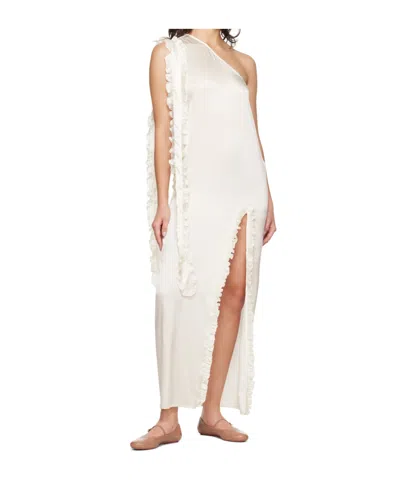 Gianvito Rossi Carla Nappa Leather Ballet Flats In Beige