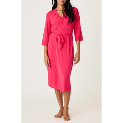 Pj Salvage Day Dreams Jersey Robe In Red