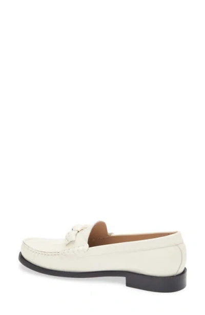 Stuart Weitzman Lottie Leather Bow Loafers In White