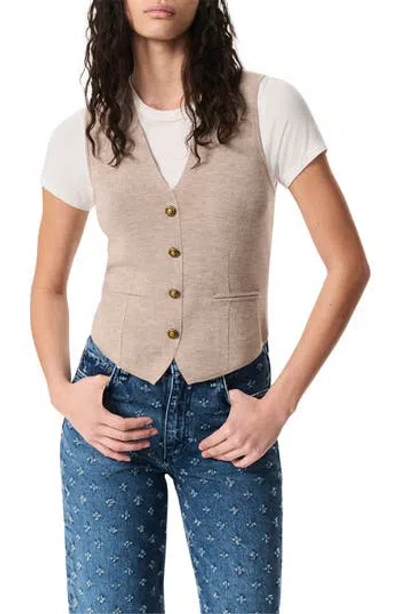 Rag & Bone Ella Merino Wool Blend Sweater Vest In Brown