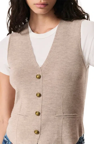 Rag & Bone Ella Merino Wool Blend Sweater Vest In Brown