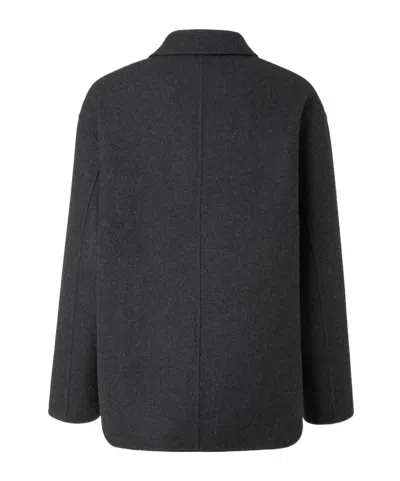 Fendi Felt Wool Coat Coats And Trench Coats Gray In Black
